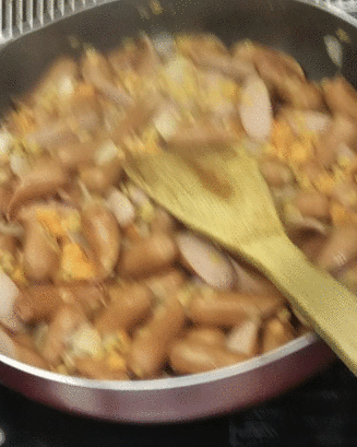 ソーセージとレンズ豆の炊き合わせ・白菜のうま煮・じゃが芋のチーズ焼き・かぼちゃの田舎風