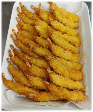 「エビフライ」　「エビマヨ」　「鶏と玉子のチリソース」