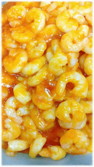 「海老チリ」　「白菜のうま煮」　「ミロトン」  「ナスマーボ🍆」　「ポテトサラダ」  「プリン🍮」　「パイン🍍」